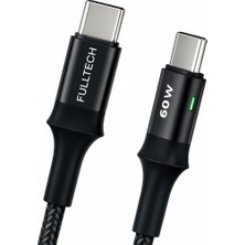 Bontec 60W Hızlı Şarj Kablosu, 3A Usb-C To C Şarj ve Data Kablosu, 1.2 Metre Kablo Uzunluğu, Örgü Kablo, Esnek ve Dayanıklı Yapı (Type-C)