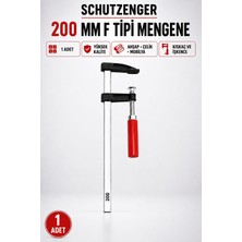 SCHUTZENGER 1 Adet 200MM Yüksek Kalite  F Tipi Ahşap  Çelik Mobilya Atölye Mengene Işkence Kıskaç 200-F1