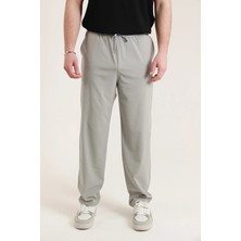 TKT Erkek Gri Baggy Oversize Bol Kesim Paraşüt Pantolon