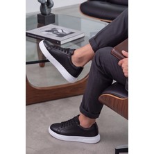 Liarca Ghostwood - Hakiki Deri Sararmaz Faylon Taban Siyah Beyaz Erkek Sneaker Ayakkabı