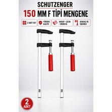 SCHUTZENGER 2 Adet Yüksek Kalite 150MM F Tipi Ahşap  Çelik Mobilya Atölye Mengene Işkence Kıskaç 150S8
