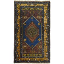 Kilim Co. Vintage Yahyalı El Dokuma Halısı, Köy Evi Motifli 125X215 cm (2.7 M²)