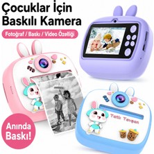 Taşınabilir Fotoğraf Yazıcı Anında Baskılı Çocuk Kamerası Eğlenceli Fotoğraf Makinesi