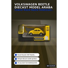 Ototechparca Klasik Volkswagen Beetle Diecast Model Araba 1/32 Ölçekli Koleksiyonluk BX-313419