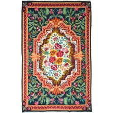 Kilim Co. Vintage Karabağ El Dokuma Kilim, Çok Renkli Çiçek Desenli 200X340 cm (6.8 M²)