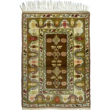 Kilim Co. Vintage Bozalan Milas El Dokuma Halısı, Asimetrik Saçaklı 110X160 cm (1.76 M²)