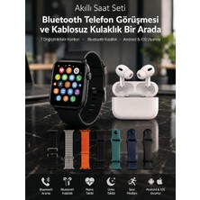 Arvonx Telefon Görüşmeli Seti Kablosuz 7 Değiştirilebilir Akıllı Saat