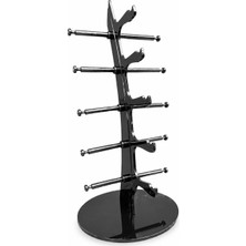 Stand Market 5\'li Yelken Model Siyah Gözlük Standı – Akrilik 5 Bölmeli Gözlük Organizer
