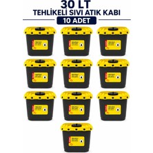 Telkar 30 Lt Tehlikeli Sıvı Atık Kabı 10 Adet