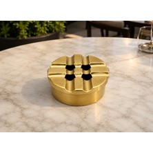 Brondoff Pirinç Gold Kül Tabak – Yuvarlak