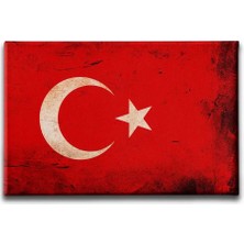Türk Bayrağı Dekoratif Kanvas Duvar Tablosu