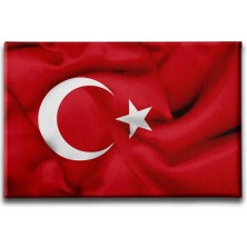 Türk Bayrağı Dekoratif Kanvas Duvar Tablosu