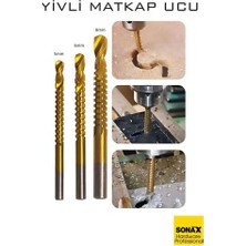 Modacar Yivli Matkap Ucu Hss Spiral Yivli Kademeli Matkap Ucu Metal Ahşap Plastik 5-8 mm 722459
