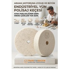 Modacar 2 Li Polisaj Keçesi 80MM | Sert Yün Disk | Metal, Altın, Gümüş Için Ayna Parlaklığı 723185