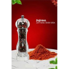 Modacar Alistair Serisi Kristal Akrilik Seramik Dişli Ayarlanabilir Lüks Baharat Öğütücü 16 cm 722917