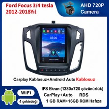 SBAID Ford Focus Tesla 2012-2018YIL Uyumlu 1GB Ram 16GB Rom Hafıza Android Kablosuz Carplay Navigasyon Multimedya 9.7 Inç Tesla Ekran Hediye Görüş Kamerası Hediye Çerçevesi 1+16tesla