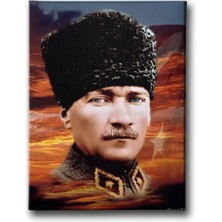 Atatürk Portresi Dekoratif Kanvas Duvar Tablosu