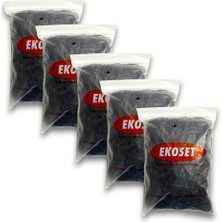 Ekoset Kauçuk Renkli Paket Ambalaj Para Lastiği Siyah 70 mm 5000'li