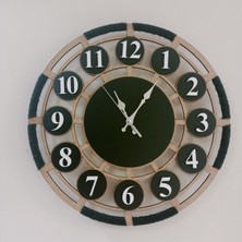 Dkhobi Tasarım Retro Ip Sarma Çift Katmanlı Mdf Duvar Saati 40 cm