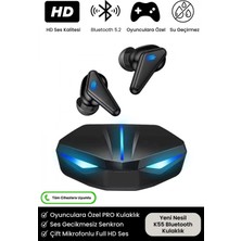 Marsilyan™- K55 Tws Pro Oyuncu Kulaklığı 3D Stereo Ses Extra Bass Işıklı Mikrofonlu Bluetooth Kablosuz Kulaklık