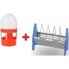 Tekplast Güvercin Suluğu 1 Litre + 15 cm Güvercin Yemlik