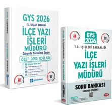 Data Yayınları Gysakademi 17 Ağustos 2026- 2027 Gys Içişleri Bakanlığı Ilçe Yazı Işleri Müdürü Müdürlüğü Görevde Yükselme Özet Ders Notları ve Soru Bankası