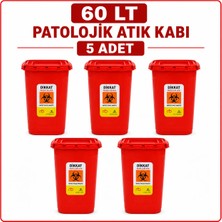 Telkar 60  Lt Patolojik Atık Kabı 5 Adet