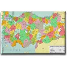 Turkiye Haitasi Dekoratif Kanvas Duvar Tablosu