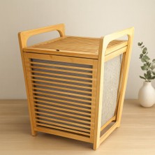 Royaleks Bambu Kirli Çamaşır Sepeti 40X35X60 cm