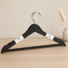 Royaleks 3'lü Sert Plastik Elbise Askısı (Metal Başlı)