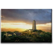 Nanjing Porselen Kulesi Dekoratif Kanvas Duvar Tablosu