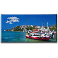 Sahil Panoramik Kanvas Duvar Tablosu