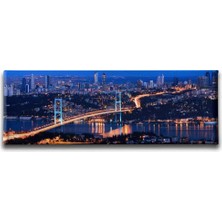 Istanbul Manzara Panoramik Kanvas Duvar Tablosu