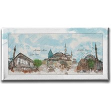 Mevlana Panoramik Kanvas Duvar Tablosu