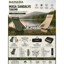 Manada Madfox Airnest Ultra Kamp Sandalyesi + Mand Nomad Katlanır Kamp Masası Seti