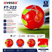 Avessa FT-222 3 Astar 5 Numara Futbol Topu - 3 Astar - Dayanıklı Dış Yüzey - Canlı Tasarım