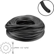 Metal Deposu Pencere Sineklik Fitili – 5-6 mm Kalınlık - 30 Metre Uzunluk - Siyah Sineklik Sabitleme Fitili – Sineklik Tamir Fitili