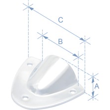 Marinehati Paslanmaz Çelik Havalandırma Kapağı 11,8×27×44,8 mm