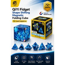 Hediyecik Qiyi 3D Mıknatıslı Şekil Değiştiren Küp 72+ Farklı Şekil Fidget Zeka Küpü Akıl Küpü Stres Küpü Tavuskuşu