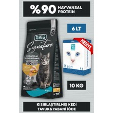 Peritas Signature Tavuklu Kısırlaştırılmış Kedi Maması 10 kg Fresh Paty Clinic 6 Lt Kum Hediyeli