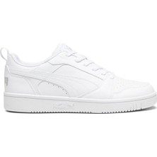 Puma Rebound V6 Unisex Spor Ayakkabı Beyaz Renk Kauçuk Taban ve Suni Deri Malzeme ile Konforlu