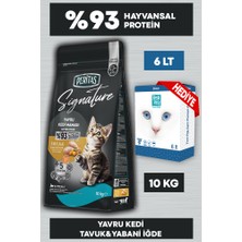 Peritas Signature Tavuklu Yavru Kedi Maması 10 kg Fresh Paty Clinic 6 Lt Kum Hediyeli