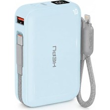 Hepu Armor Series HP-AP04B 20.000 Mah Qualcomm Quick Charge 3.0 Dijital Ekranlı Hızlı Şarj Powerbank - Mavi