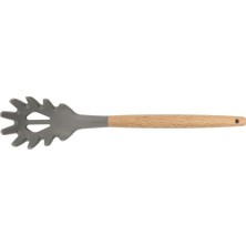 Epinox Silikon Spagetti Kaşığı Ahşap Saplı 32 cm