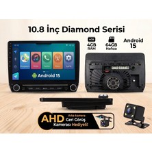 Kingwin 10.8 Inç Diamond Serisi Android Oto Teyp - 4gb Ram / 64GB - (Geri Görüş Kamerası Hediye) -Black-
