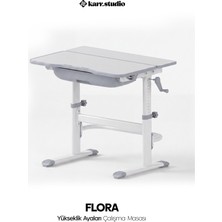 Karr Kids Flora Yükseklik Ayarlı Çocuk Çalışma Masası - Gri