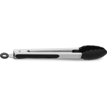 Epinox Siyah Silikon Barbekü Maşası 30 cm Izgara Servis Gereci