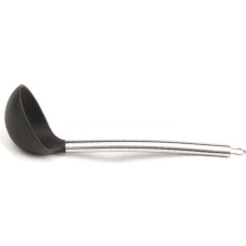 Epinox Siyah Silikon Kepçe 30 cm Çorba Sos ve Yemek Servisi İçin