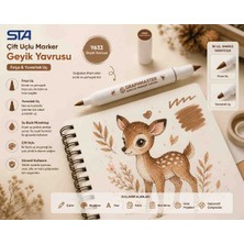 STA Çift Uçlu Maker Geyik Yavrusu – Fırça & Yuvarlak Uç