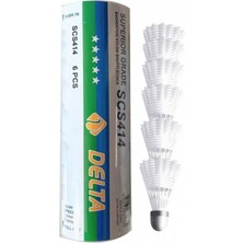 Delta Dengeli Hız Yeni Başlayanlar İçin Pratik Kutusunda 6 Adet Mantar Kafa Deluxe Badminton Topu